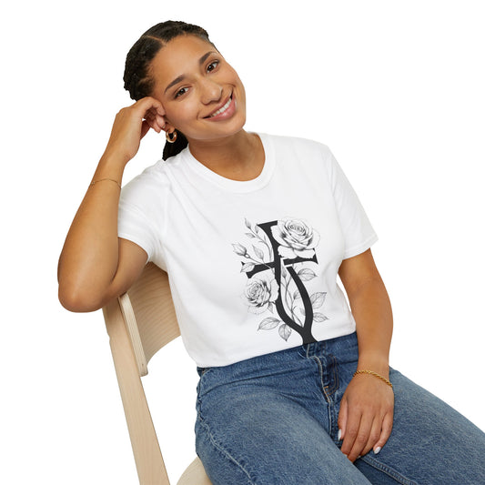 Floral Cross Emblem Tee
